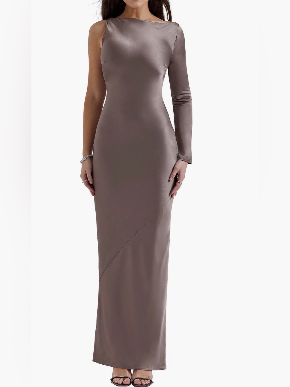 House of CB Catiana Asymmetric Satin Dress